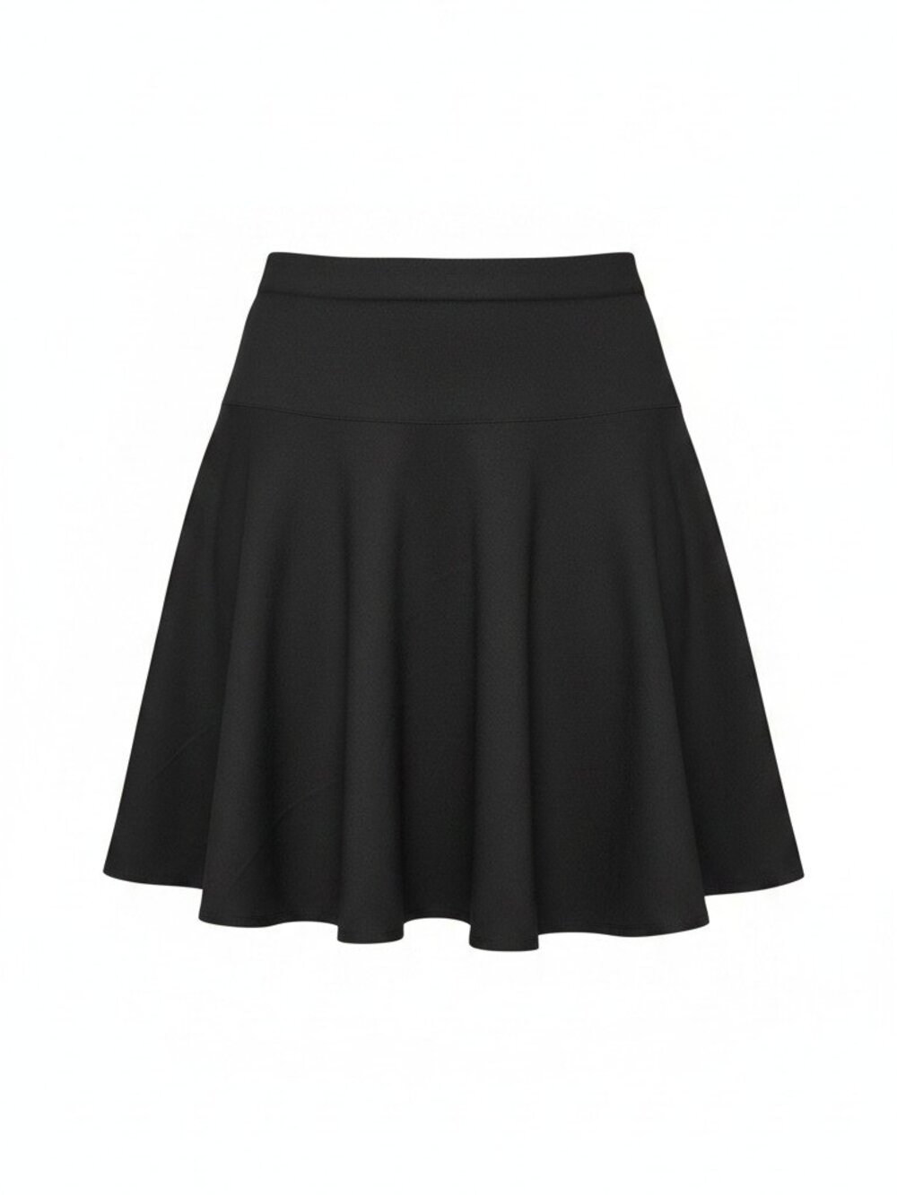 Mossimo Black A-Line Mini Skirt Size 4 Side Zip Structured Woven Tailored Career